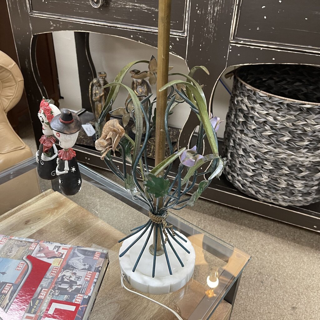 Metal Flower & Vines Lamp