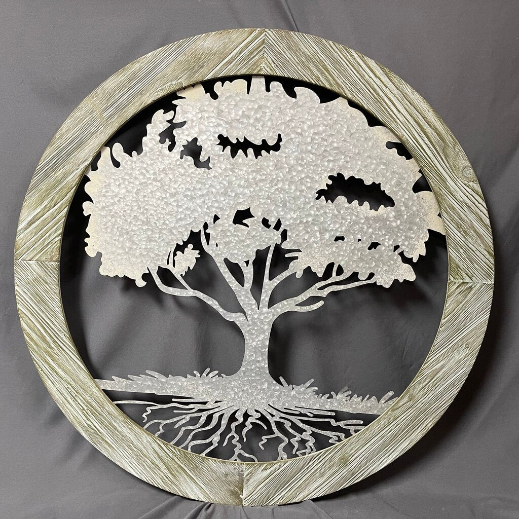 Round Wood + Metal Tree of Life