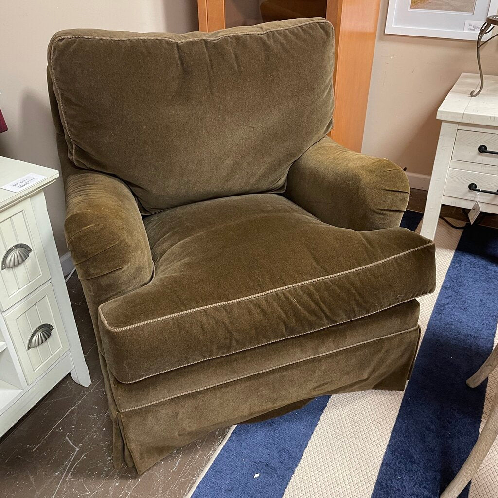 Pair Velvet Swivel Accent Chairs