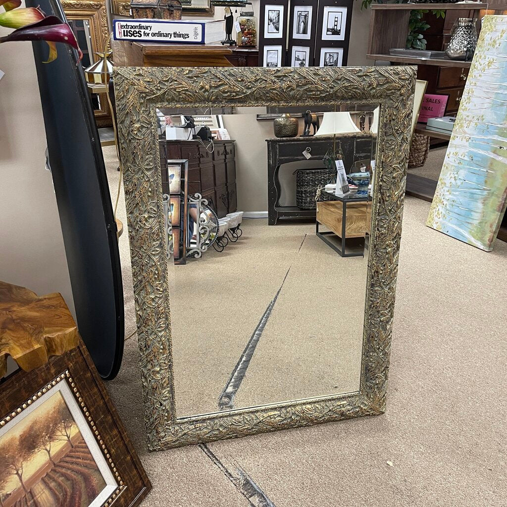 Gold Etched Frame Mirror