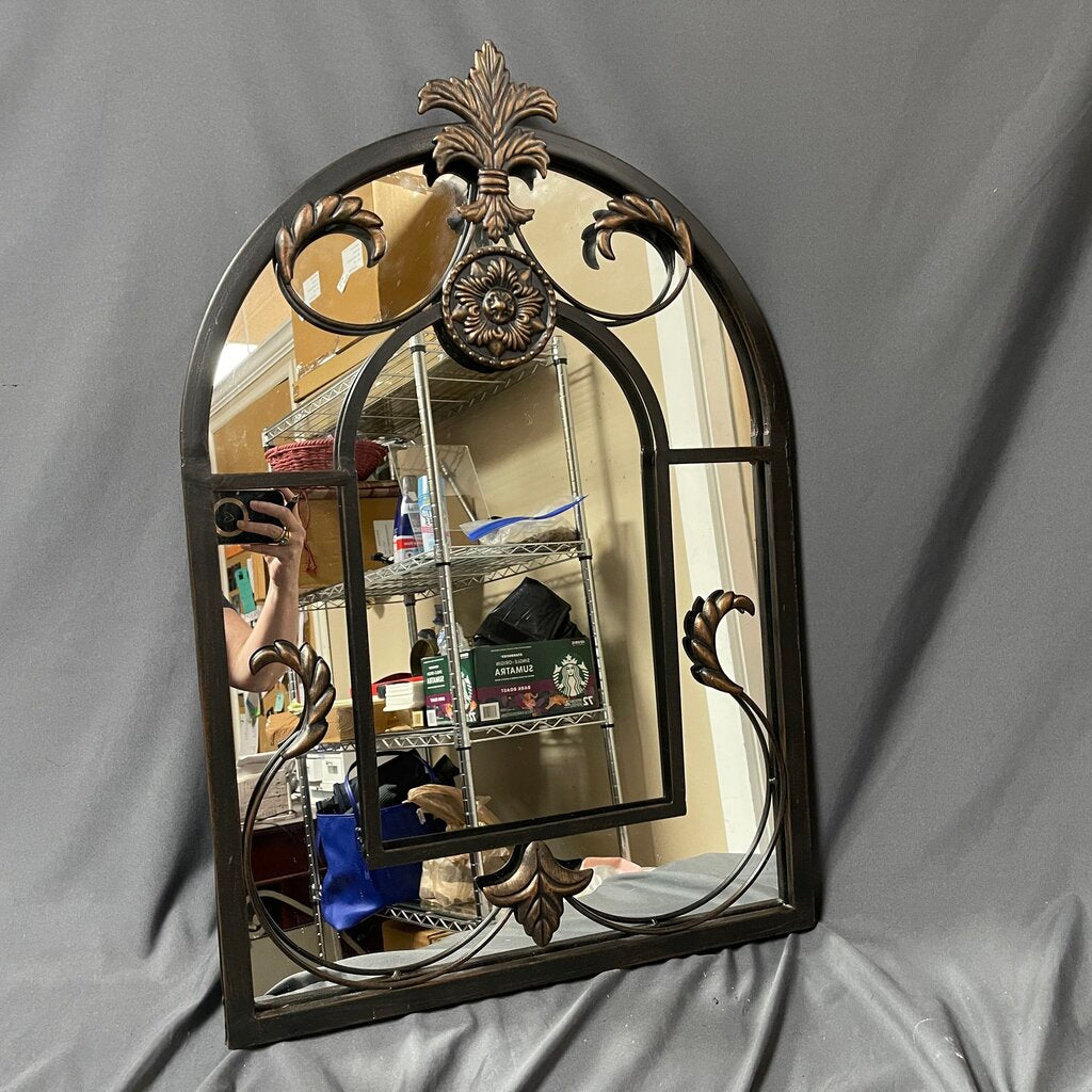 Arched Iron Mirror