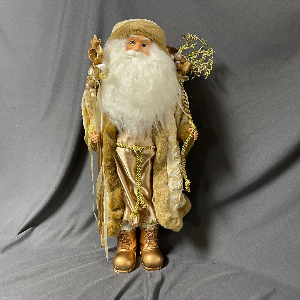 Gold Santa Figure