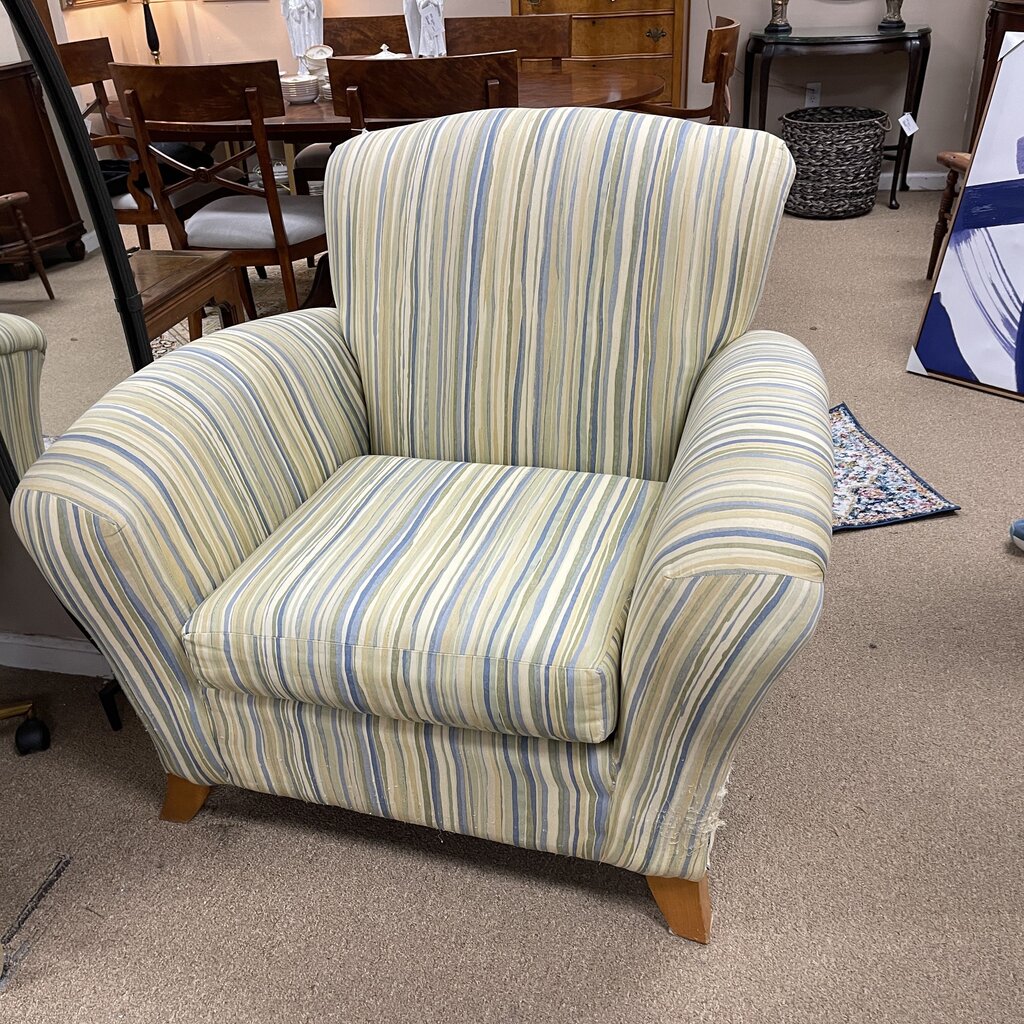 Striped Accent Chair