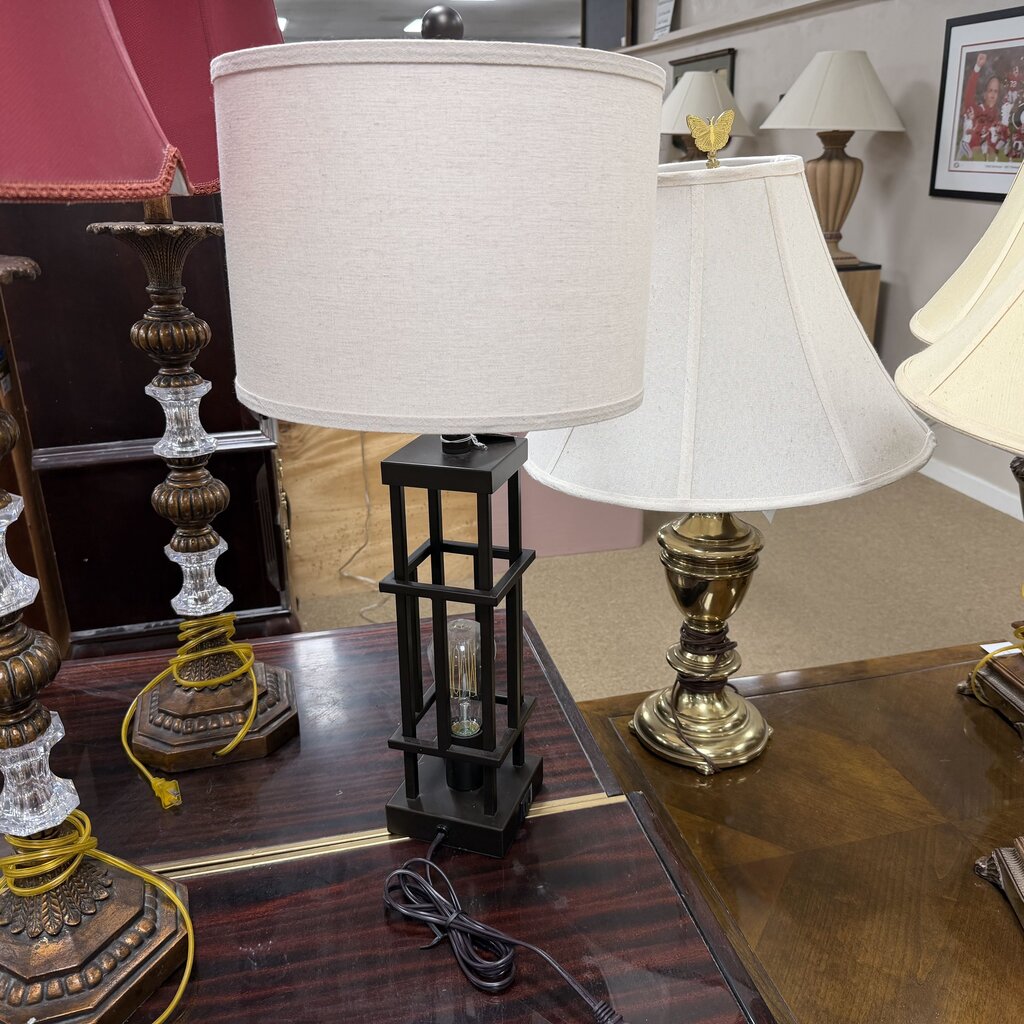 Metal Cage Style Lamp