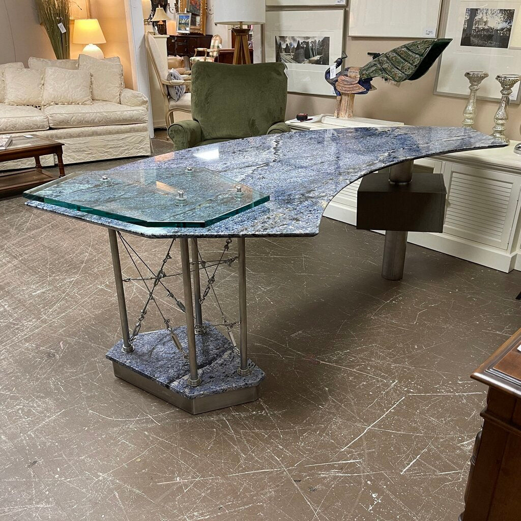 Custom Contemporary Granite Desk