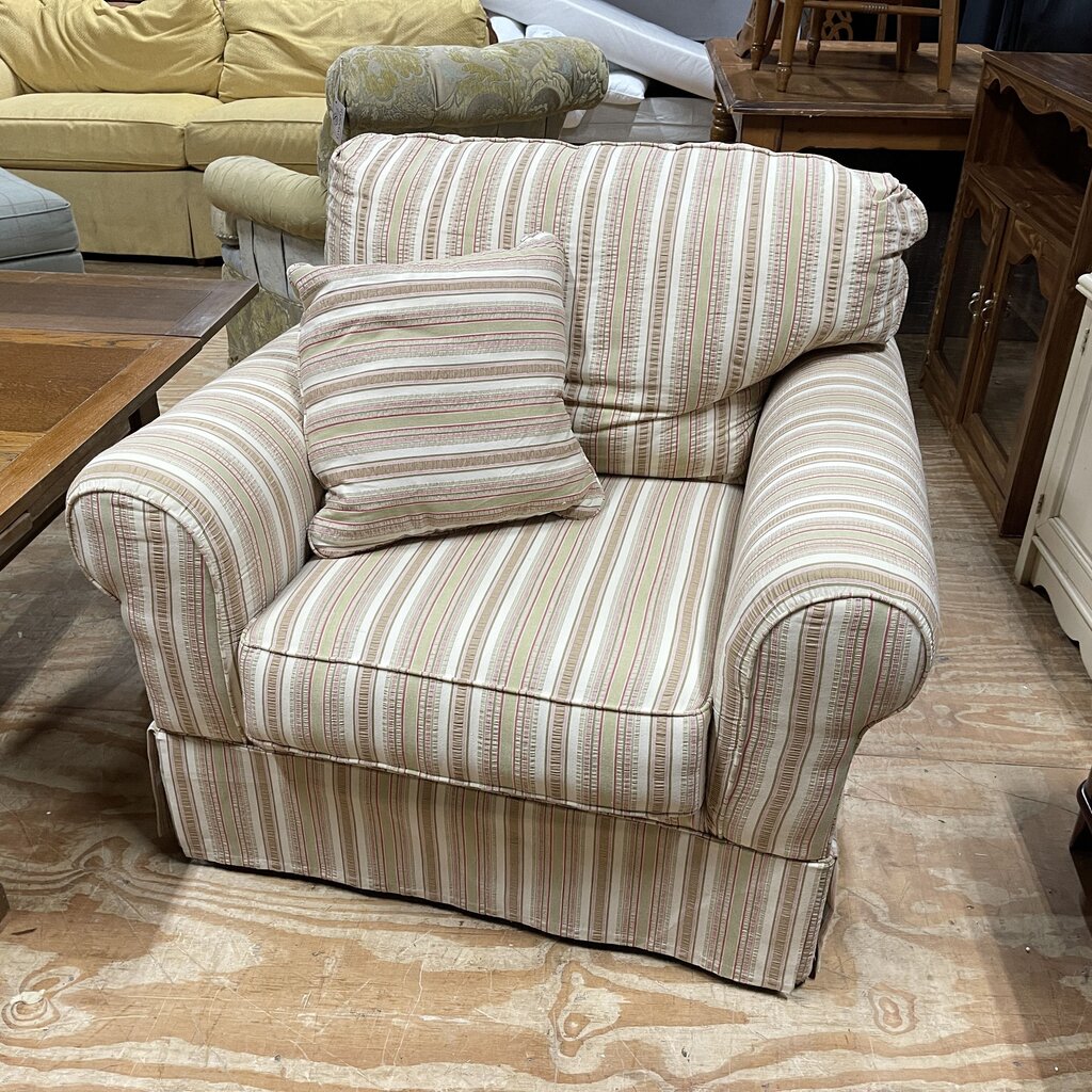 Striped Accent Chair