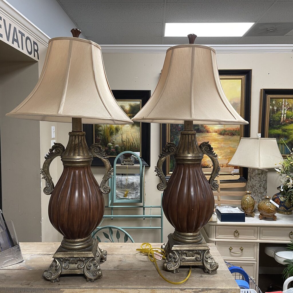 Pair Urn Style Lamps