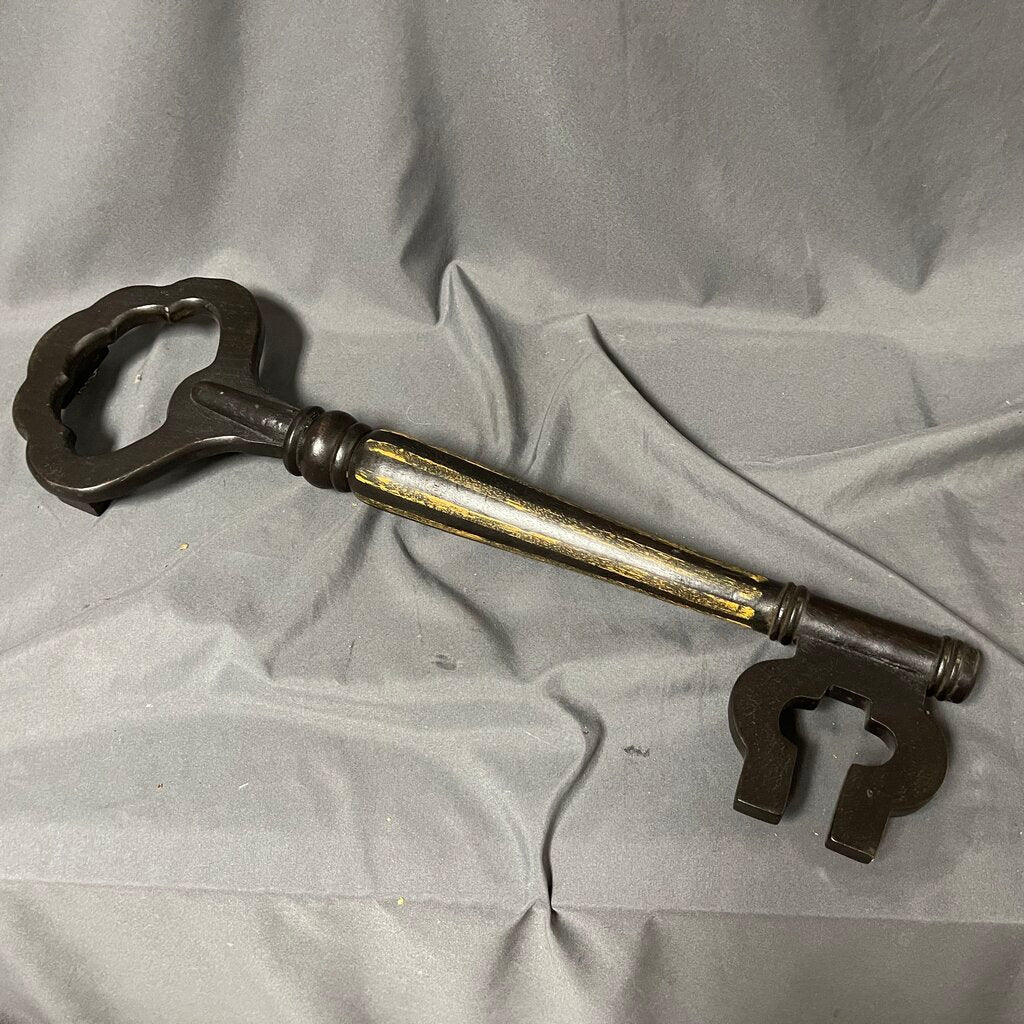 Decorative Black Wood Key Wall Decor