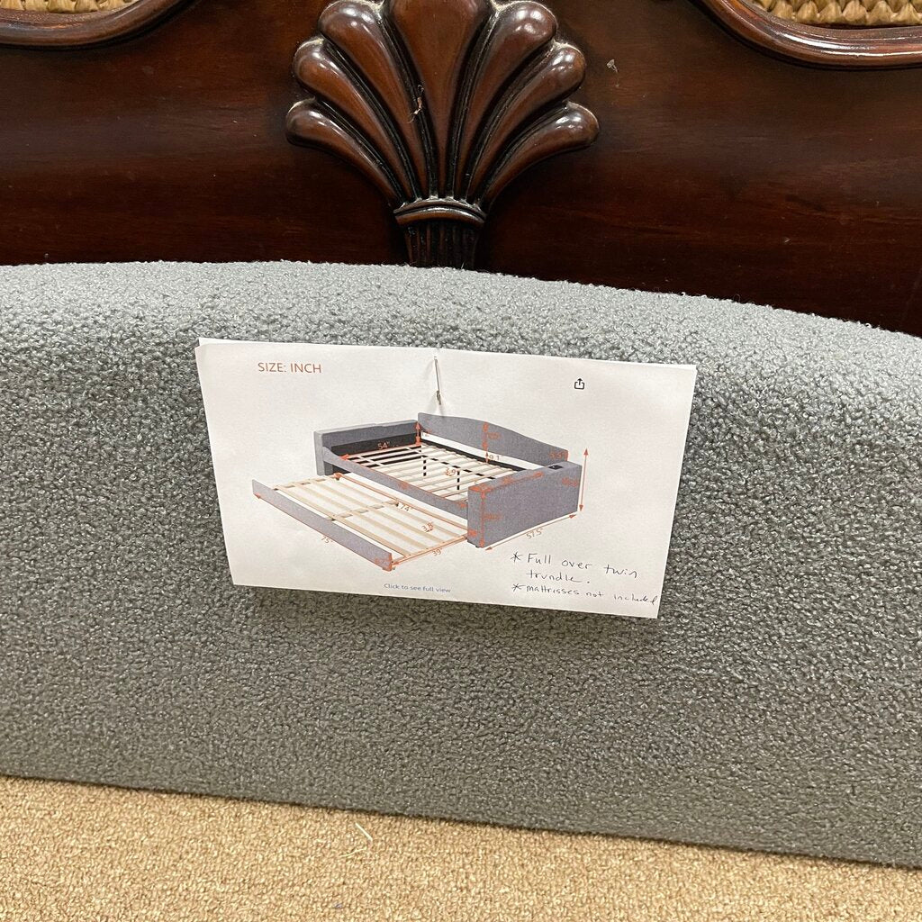 Upholstered Daybed Trundle Full over Twin