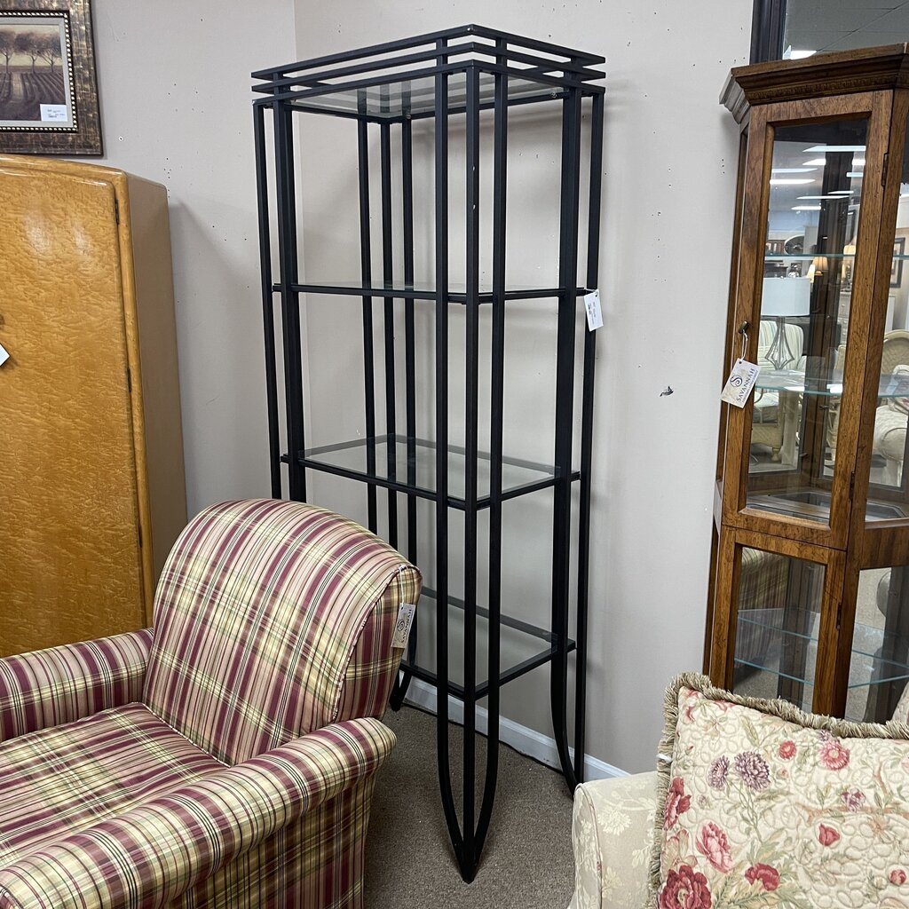 Metal + Glass Shelving Unit