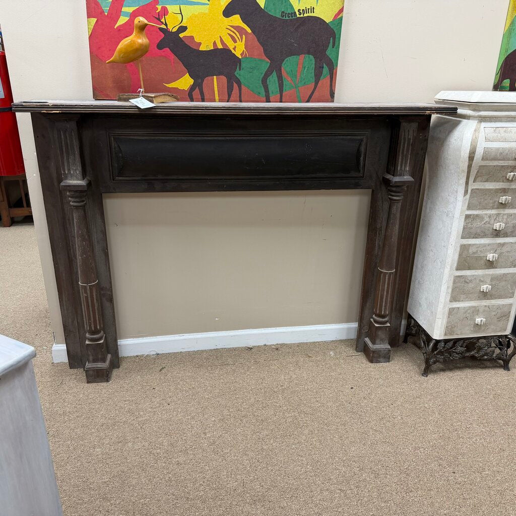 Salvaged Wood Fireplace Surround