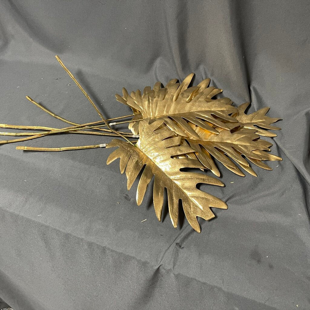 Set/6 Gold Leaf Stems