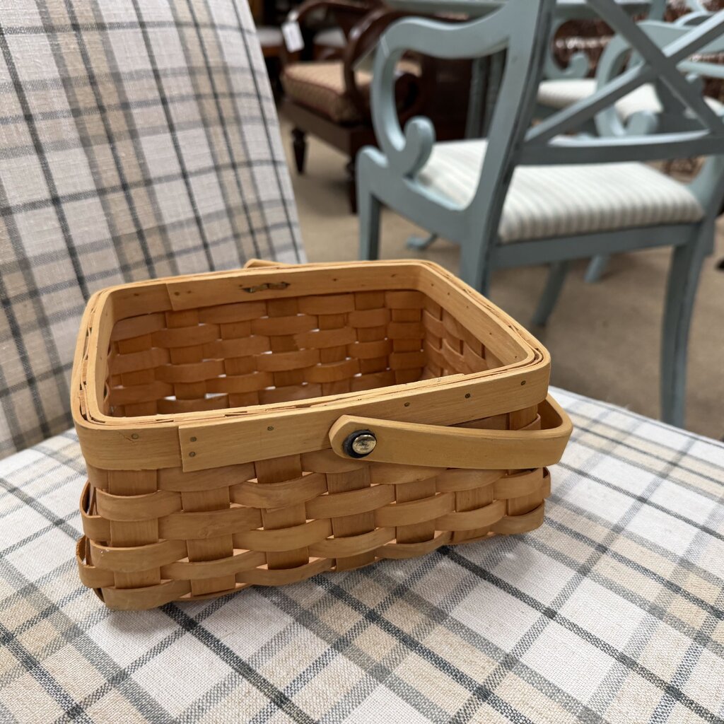 Vintage Woven Wood Chip Basket