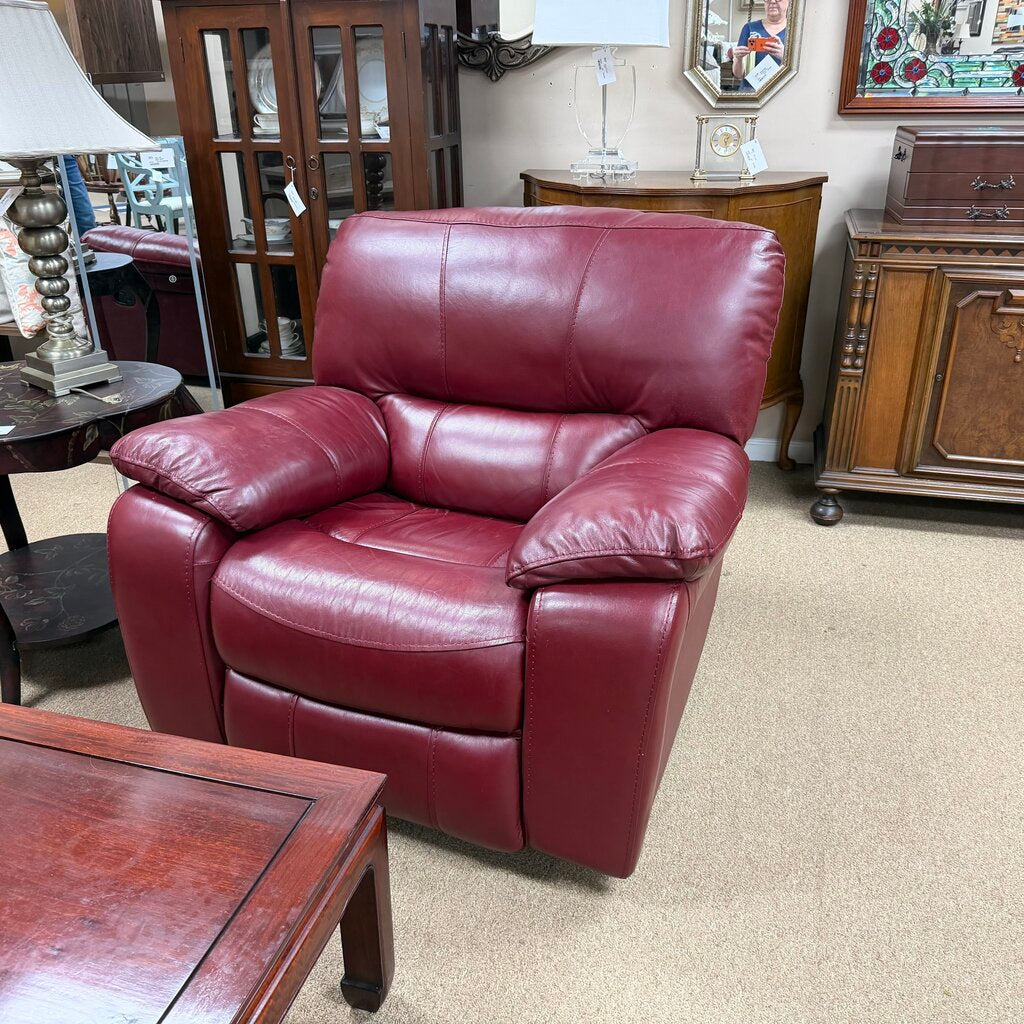 Red Leather Rocker Recliner