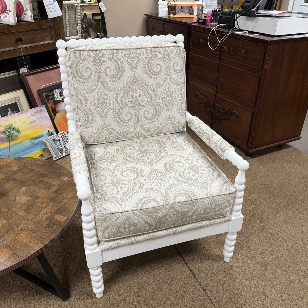 Pair Turned Wood Spindle Chairs