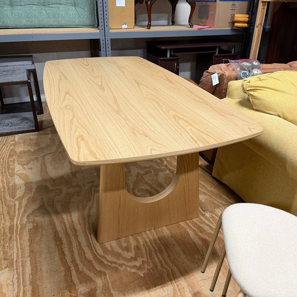 Light Oak Mid Century Style Dining Table