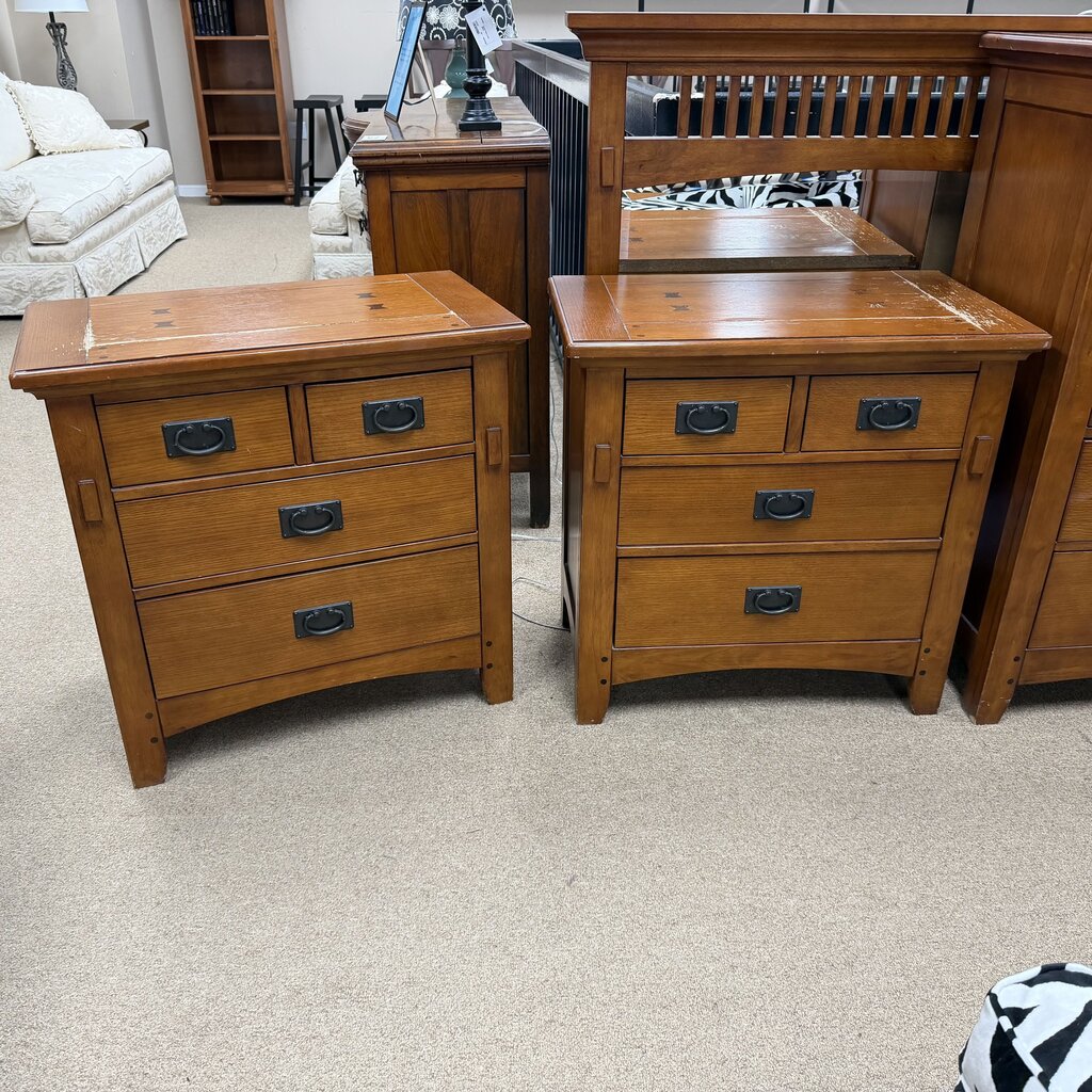 Pair Mission Style Nightstands