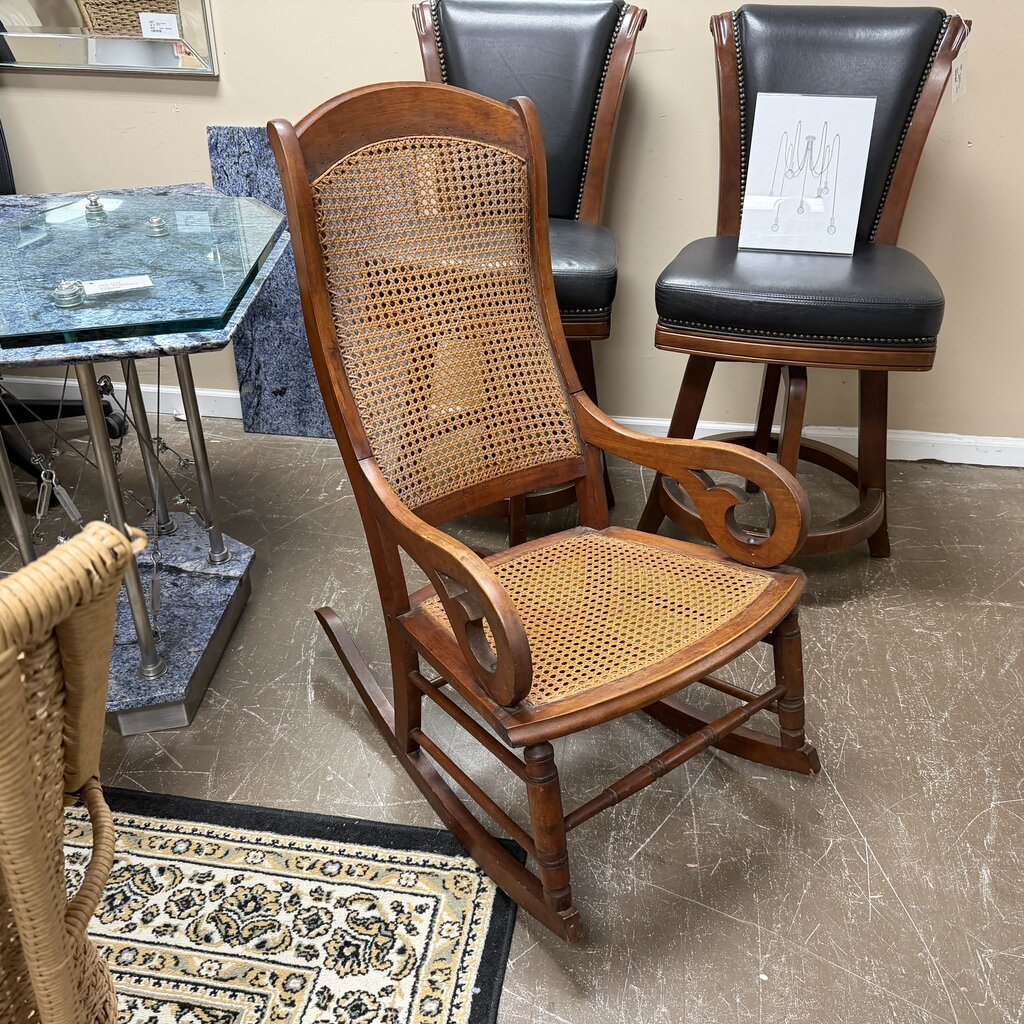Antique Bentwood Cane Rocking Chair