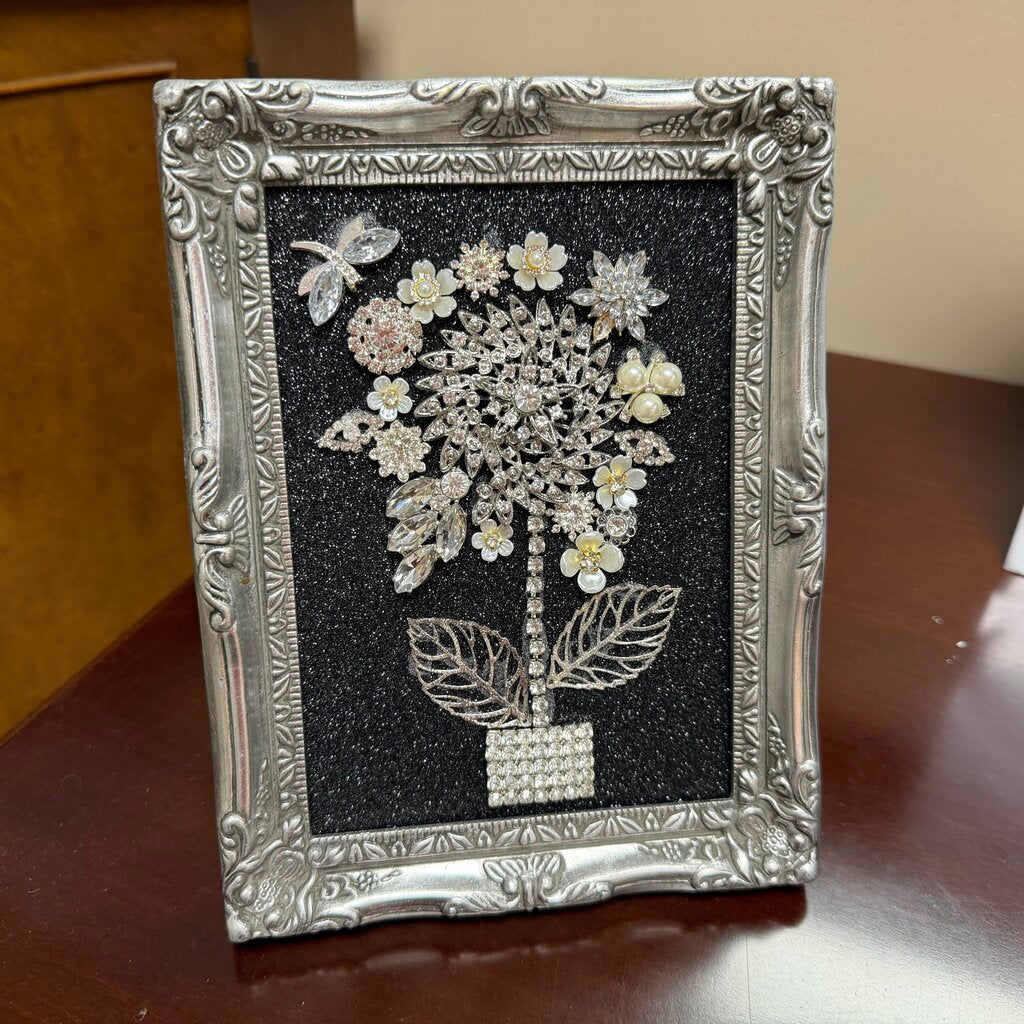 Framed Vintage Jewelry Art