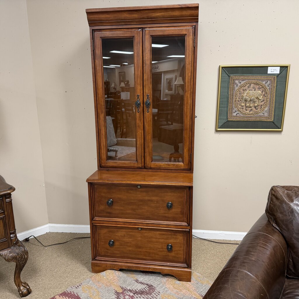 File Cabinet w/Lighted Hutch