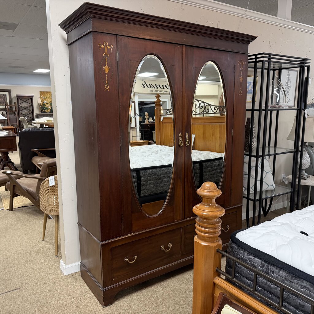 Antique Mirrored Armoire/Wardrobe