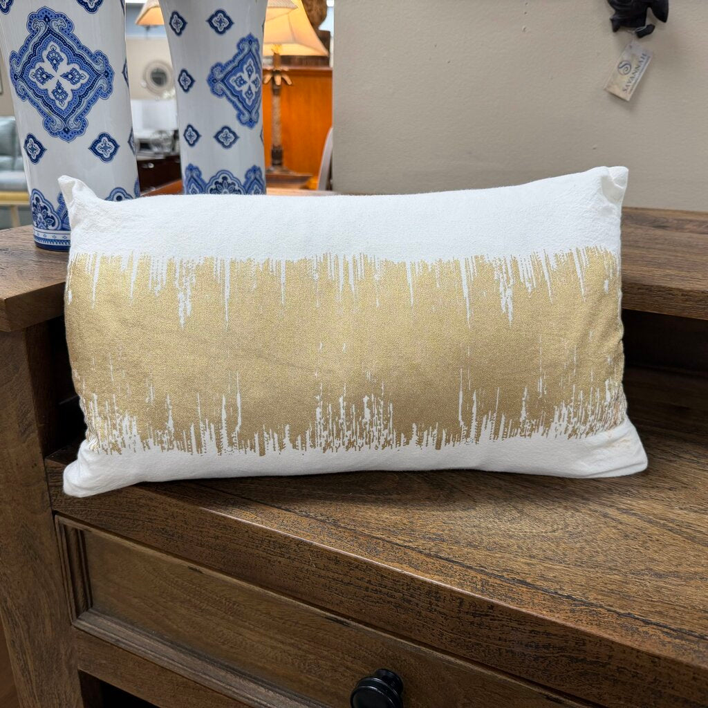 Down Filled Canvas Lumbar Pillow