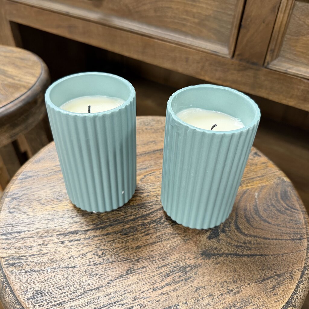 Pair Ceramic Candles