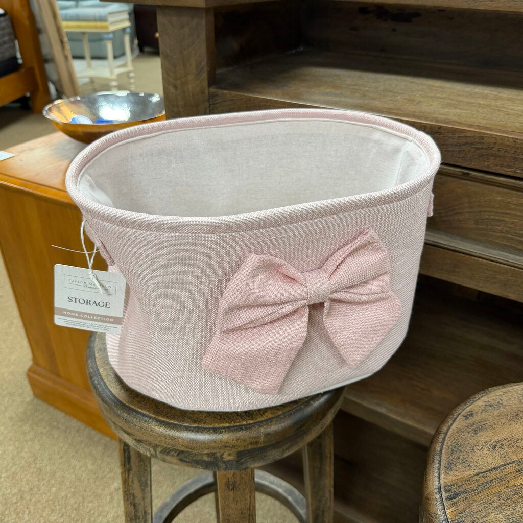 Canvas Bin w/Bow