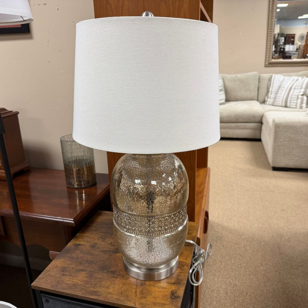 Pair Mercury Glass Lamps