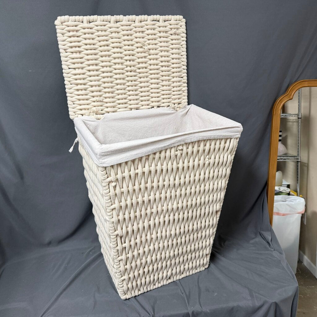 Rope Hamper w/Fabric Liner