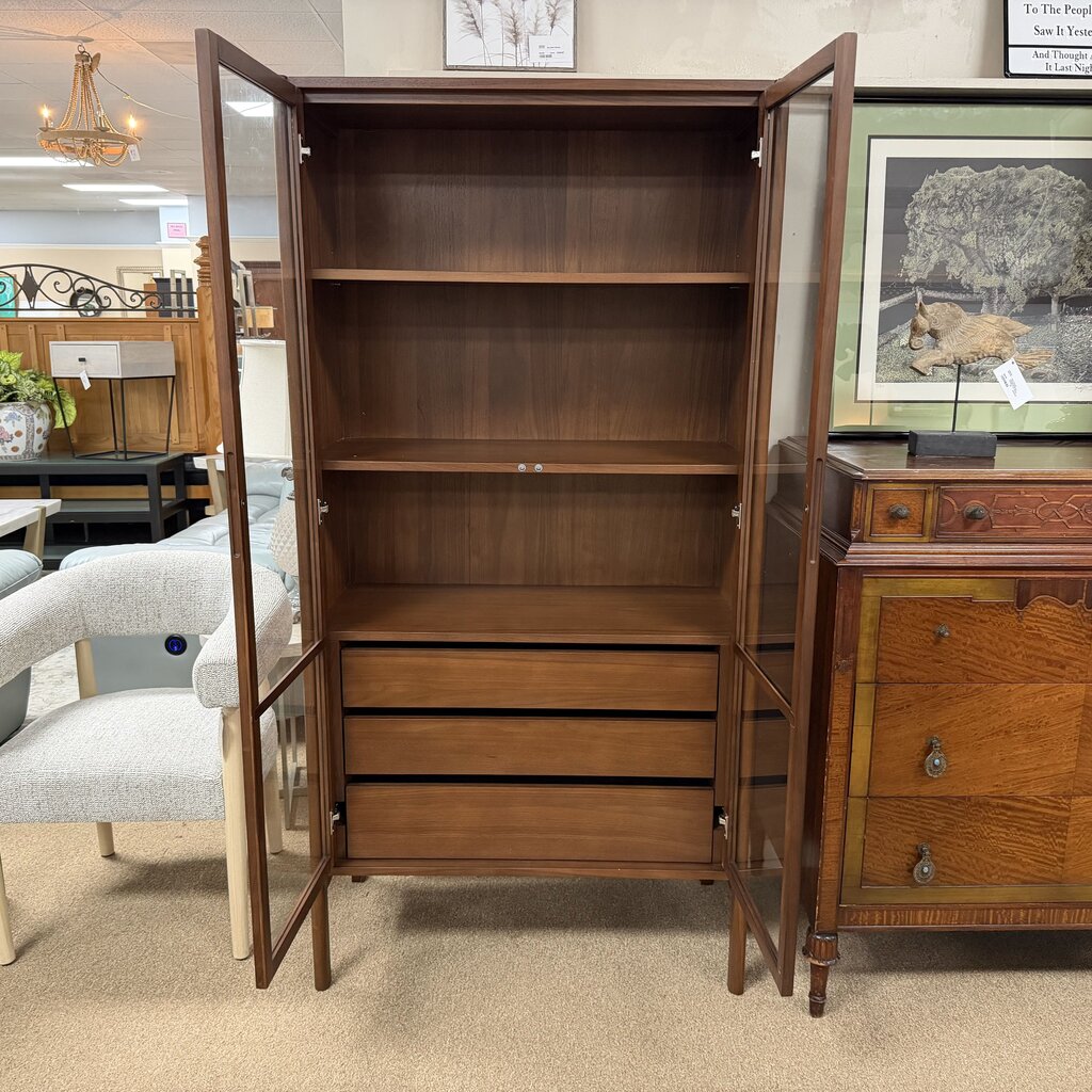 Mysen Mid Century Style Glass Cabinet