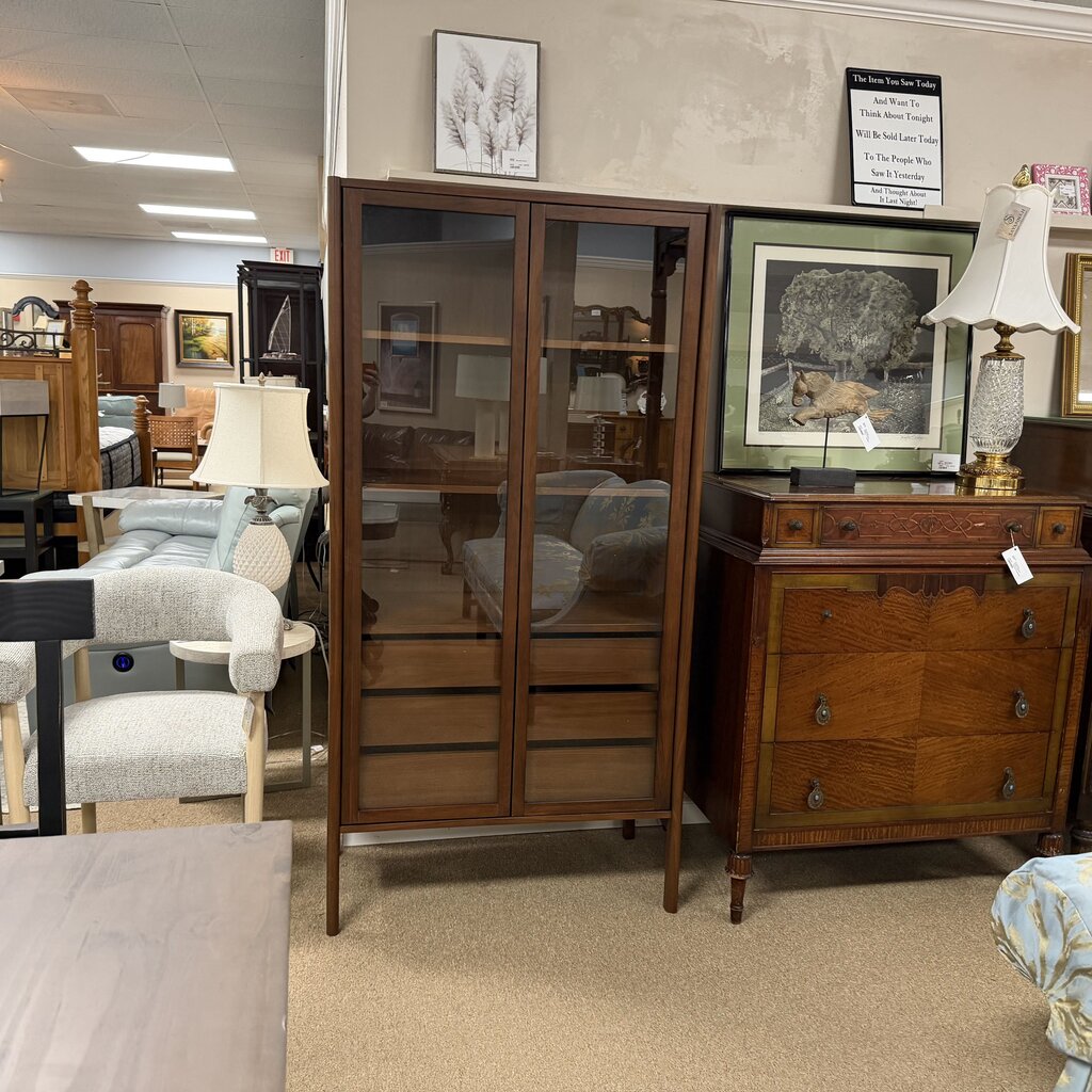 Mysen Mid Century Style Glass Cabinet