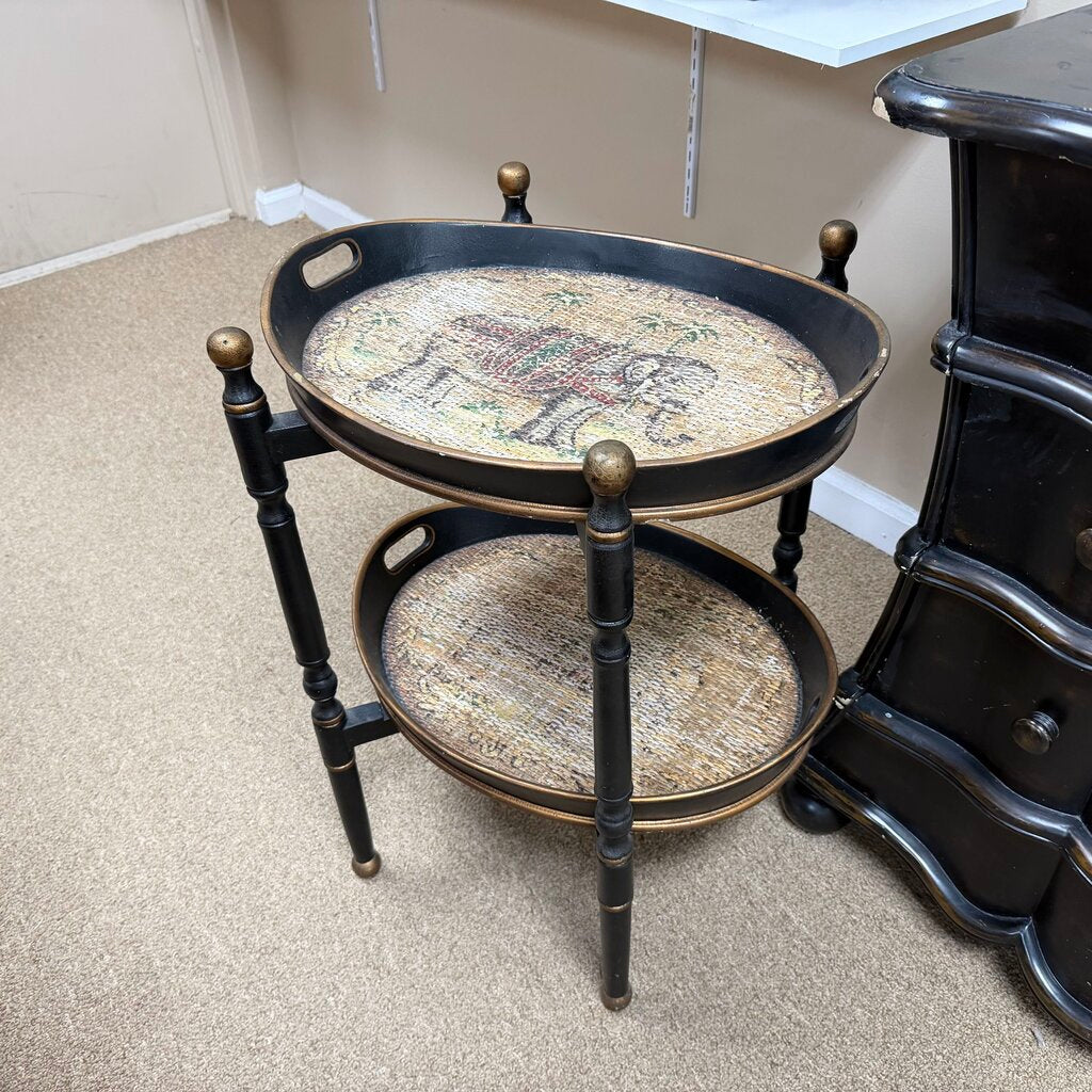 2-Tier Serving Tray Side Table