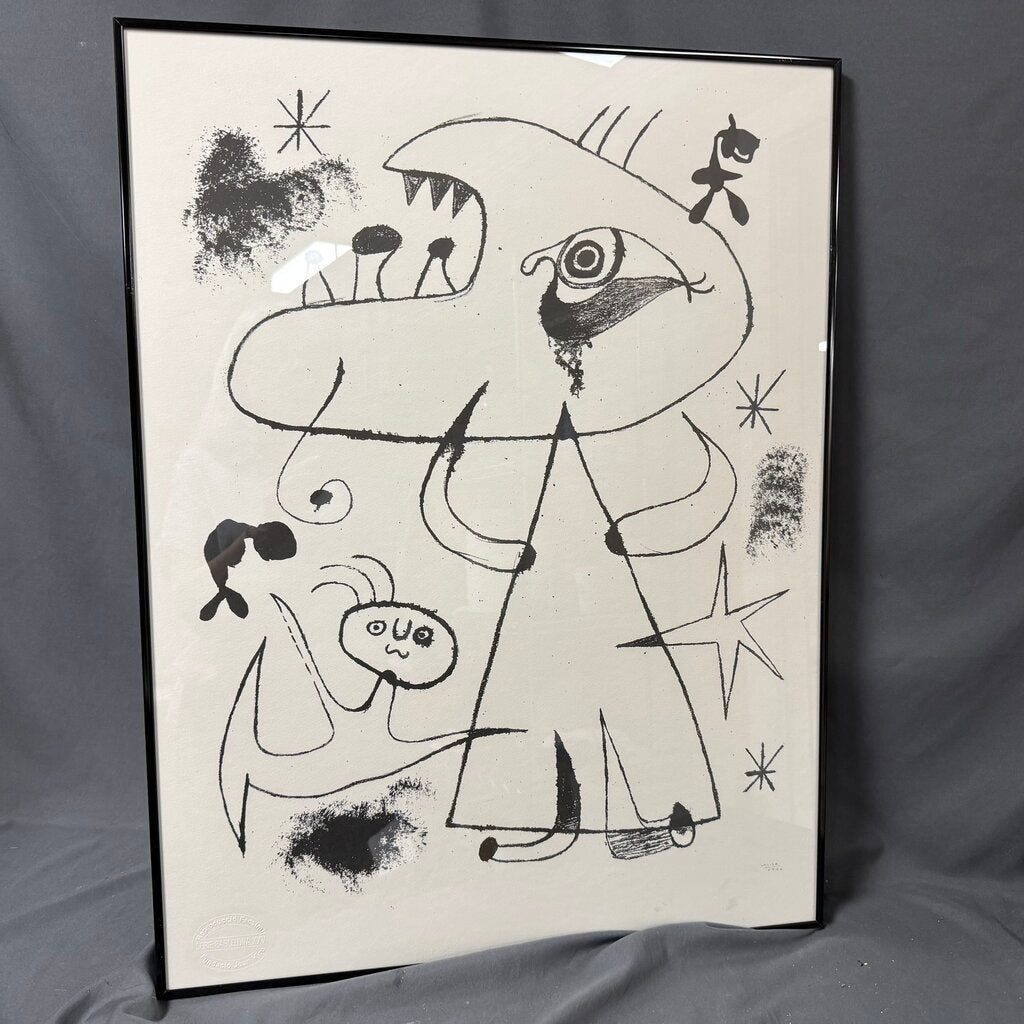 Black + White Line Drawing Print