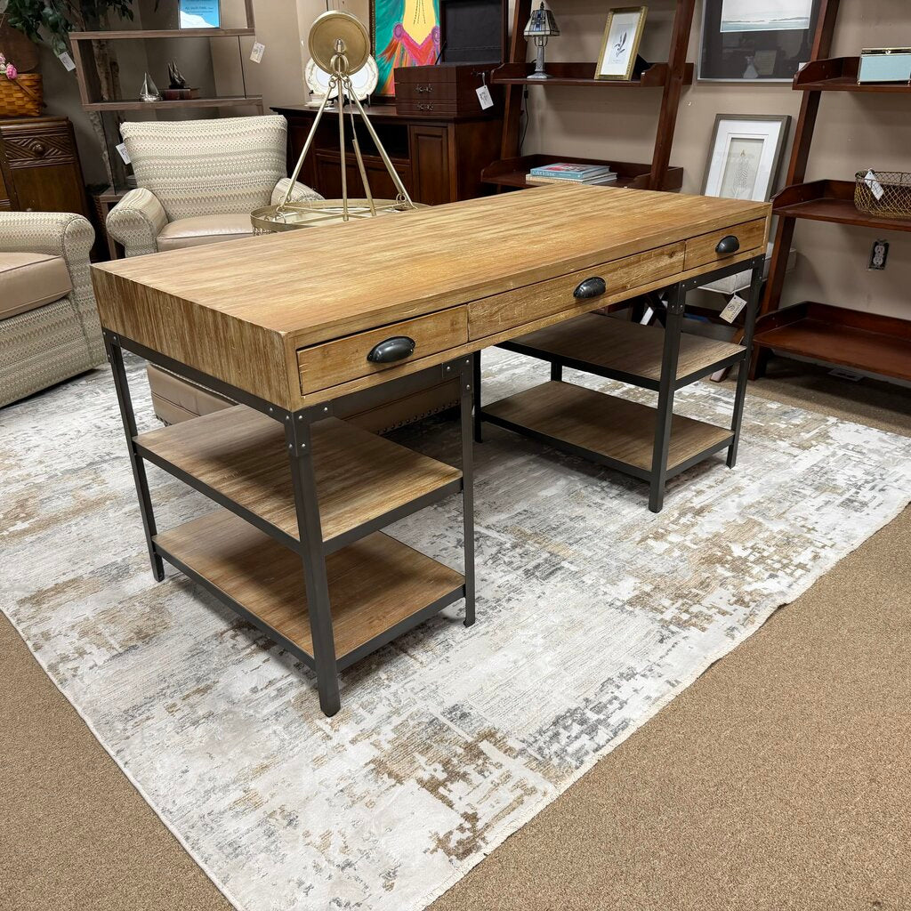 Wood Industrial Desk