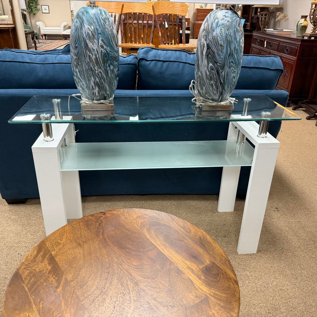 *NEW* Contemporary Glass Top Console Table