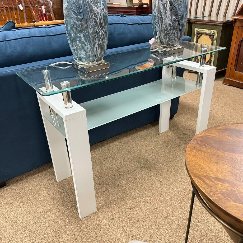 *NEW* Contemporary Glass Top Console Table