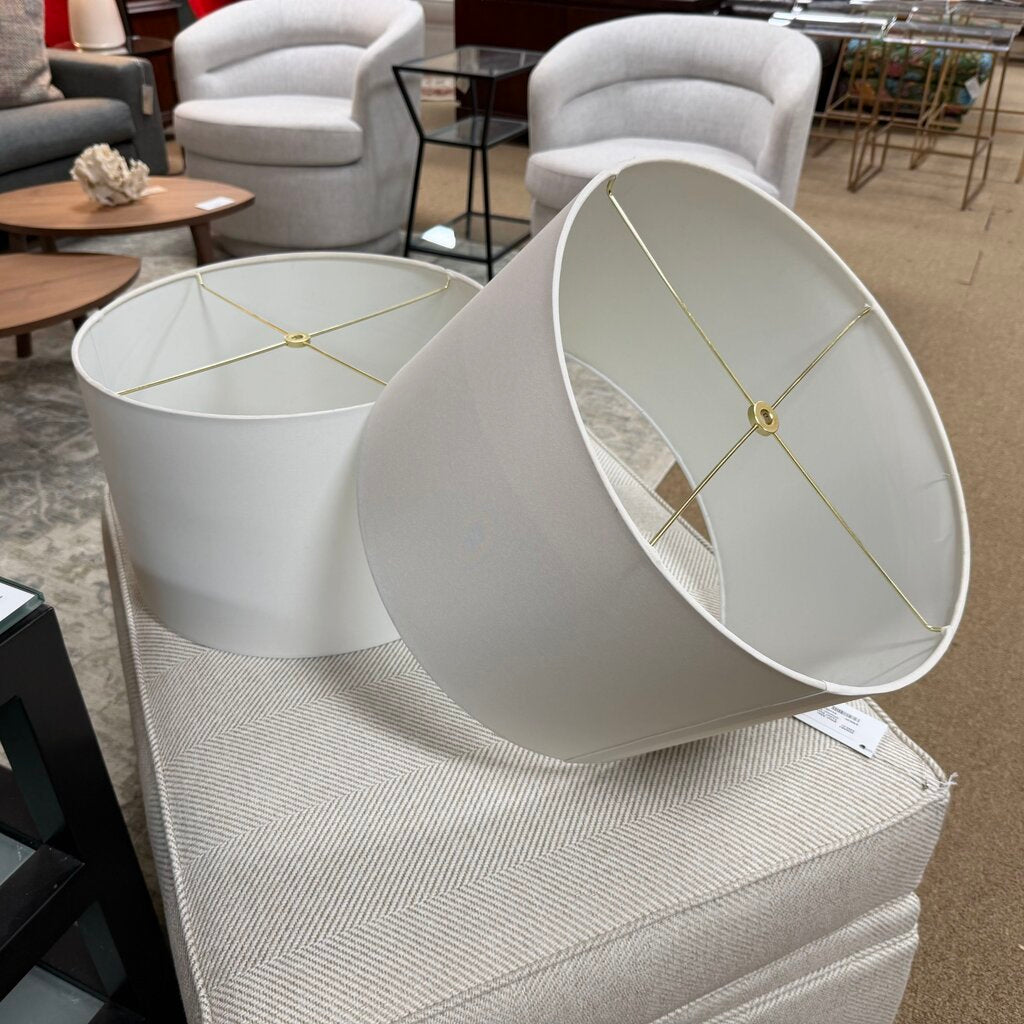 Pair Barrel Lamp Shades