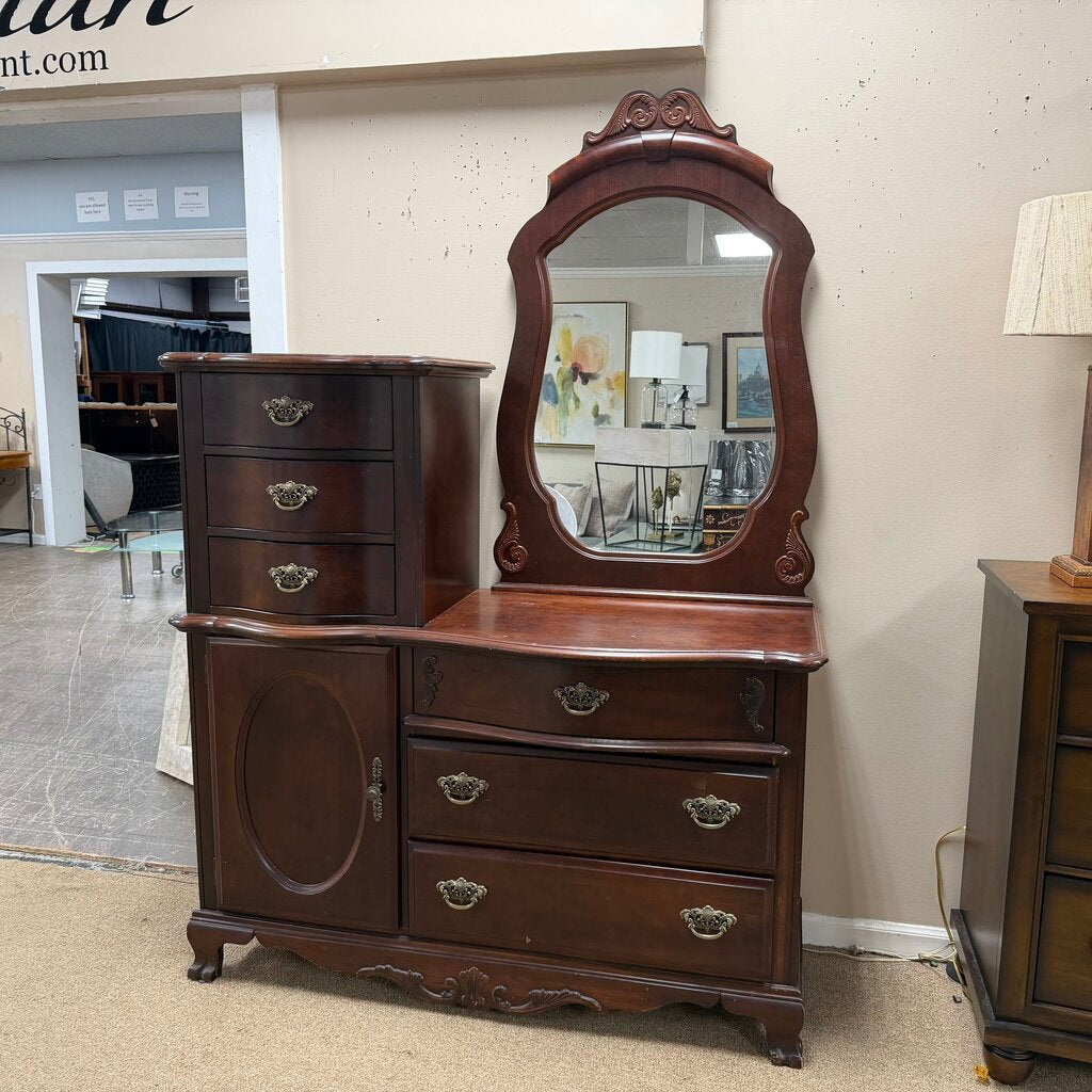 Stair Step Dresser w/Mirror