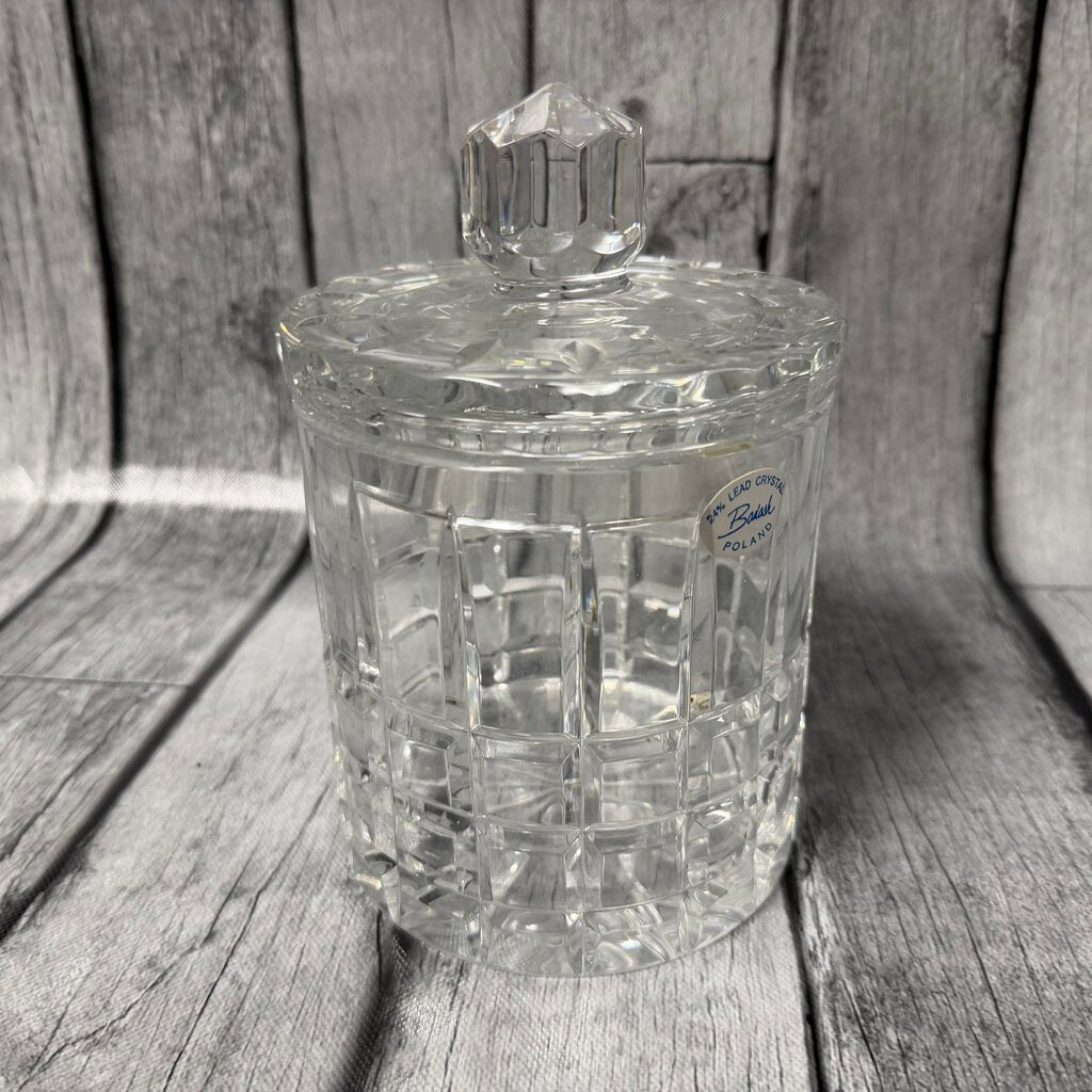 Crystal Biscuit Jar w/Lid