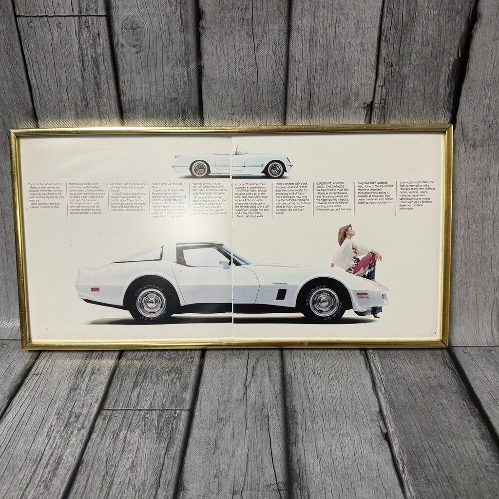 Vintage Corvette Catalog Print