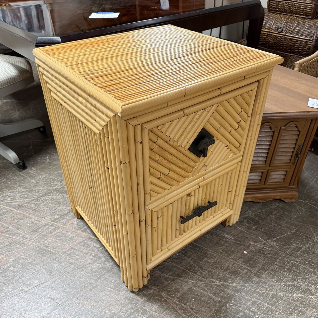 Rattan 2-Dr File Cabinet