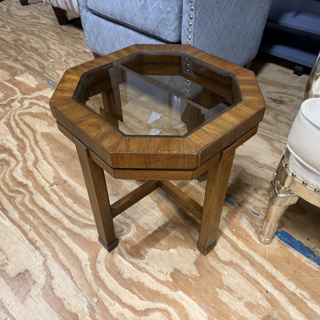 Glass Top Side Table