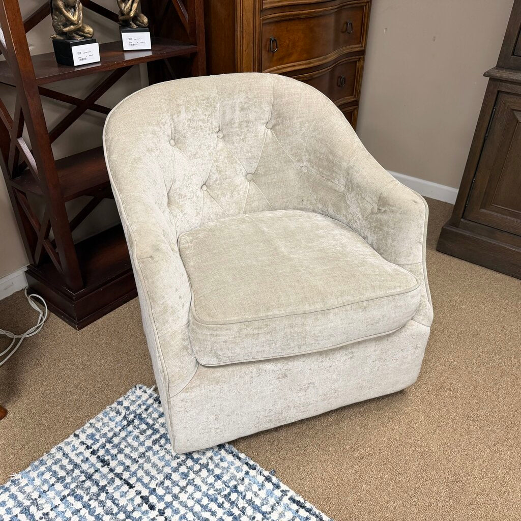 Pair Barrel Swivel Chairs