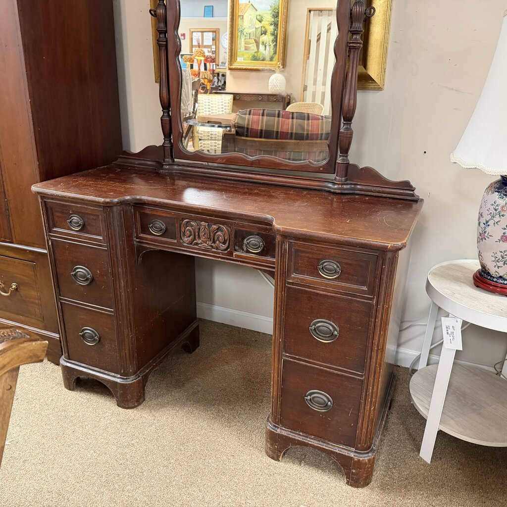 Antique Vanity w/Mirror