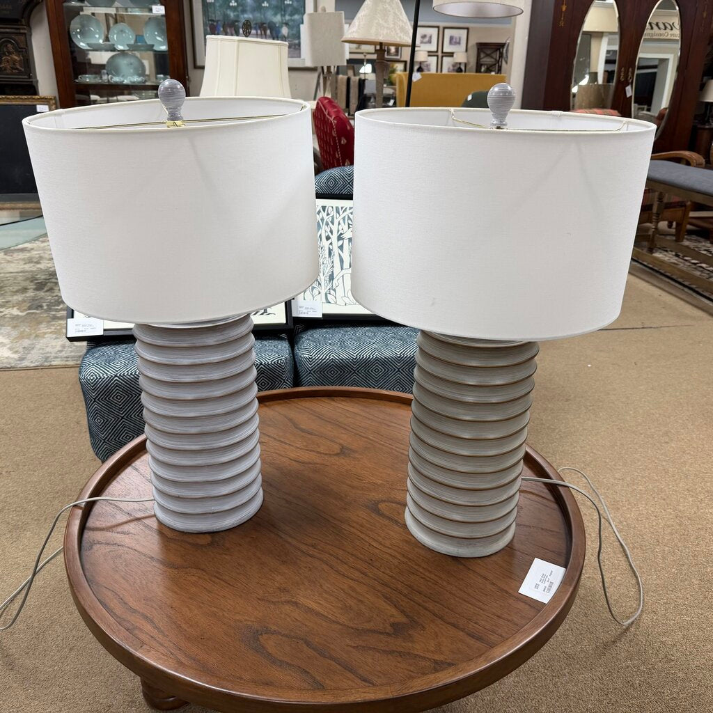 Pair Turned Style Lamps