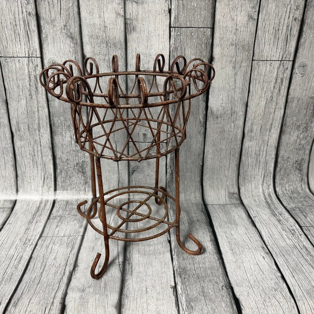 Vintage Wrought Iron Plant Stand