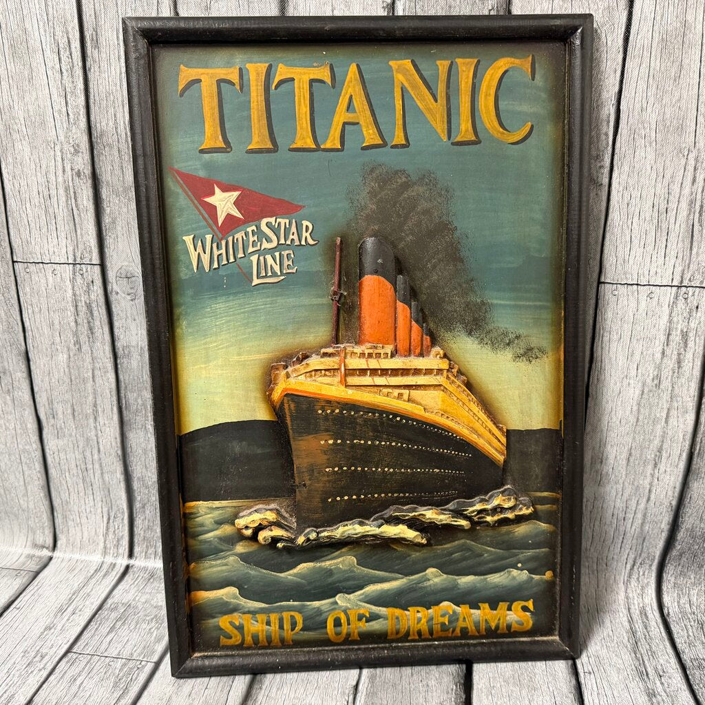 3-D Titanic Wood Wall Hanging