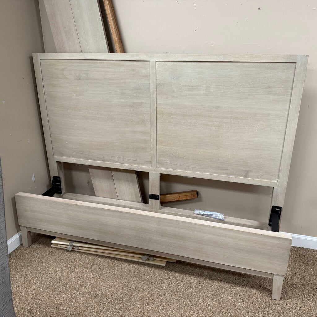 Weathered Wood Panel Bed