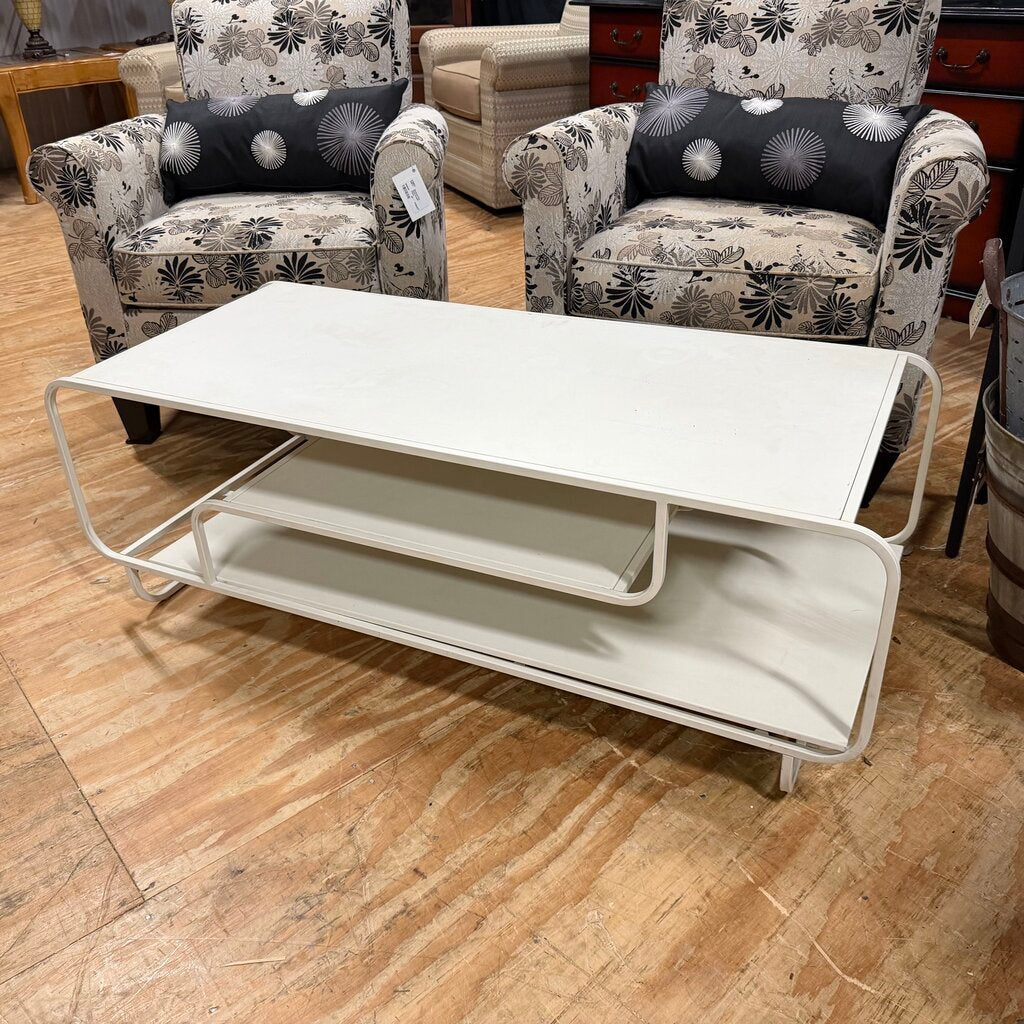 Metal Coffee Table w/Shelves